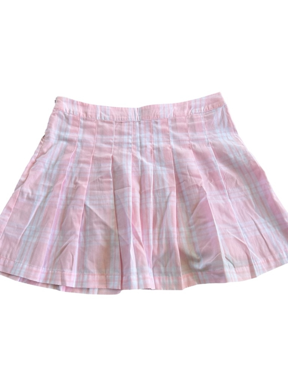 Cabana by Crown and Ivy New baby pink plaid pleated tennis skirt size 14 plus